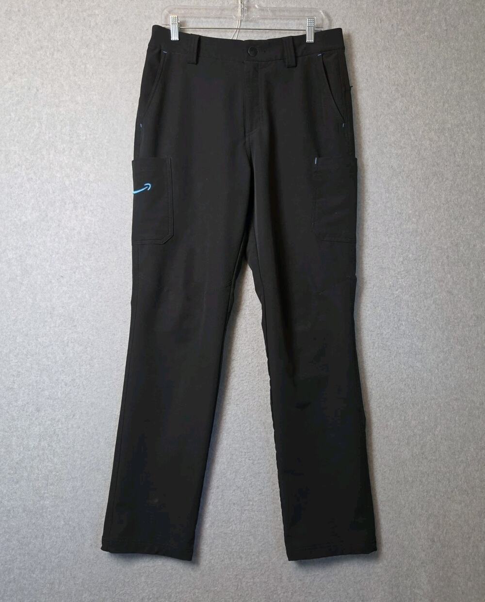 Luly Yang Amazon Black Cargo Pants Men's M Waist 32-34 Stretch Workwear Uniform